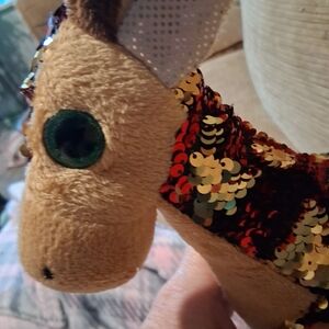 Plush Giraffe with Sequin Accents